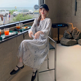法式温柔风穿搭马甲配碎花连衣裙女2025春秋新款显瘦时尚，女装连衣裙，惟卡贝娜