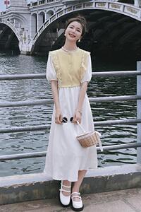 226-A101-P125套装2022夏季新款中长款连衣裙女控价178