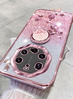 适用于华为mate40RS手机壳mete40sr保时捷版保护套全包m40防摔NOP一AN00超薄透明软壳mt女款时尚散粉玫瑰高级