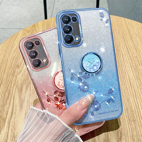 opporeno5硅胶网红镶钻手机壳