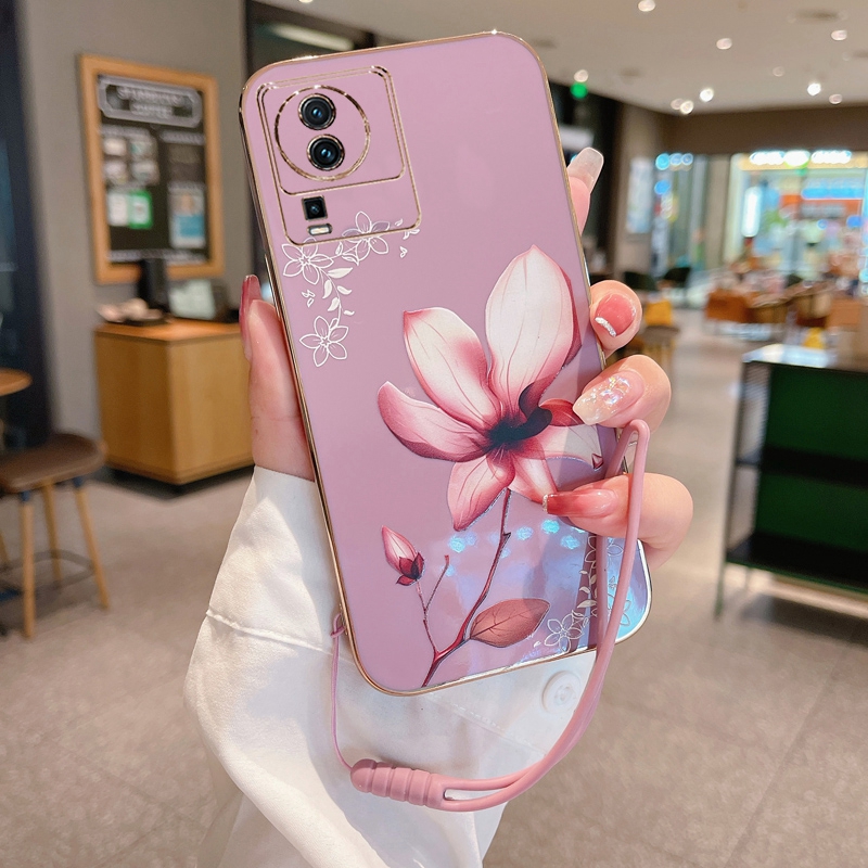 IQOOneo7竞速版硅胶软时尚百合花