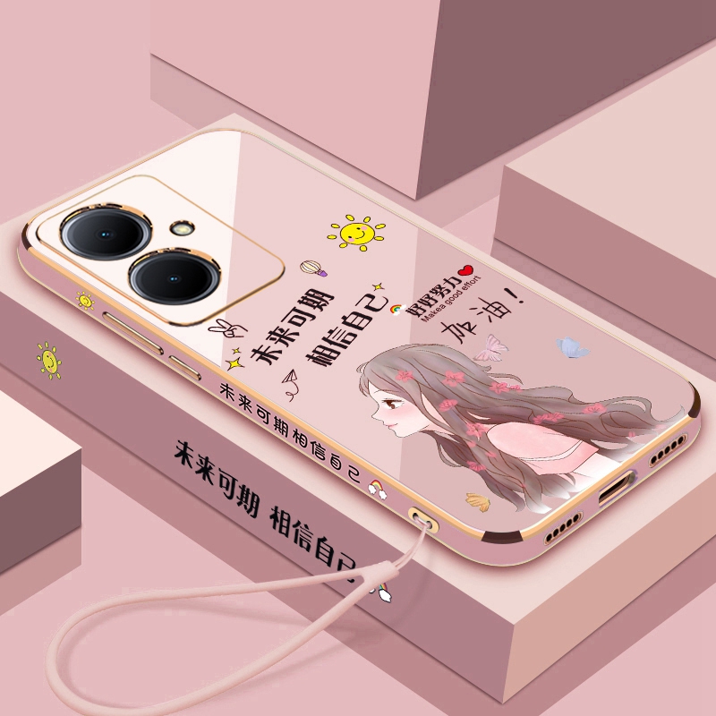 vivoy78+硅胶可爱创意文字手机壳