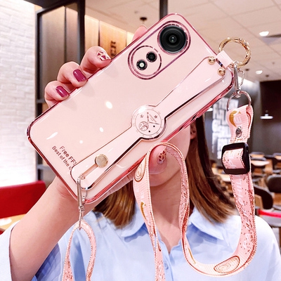 oppoa1x硅胶可斜挎腕带手机壳