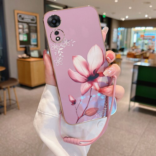 oppoA15G硅胶时尚百合花手机壳