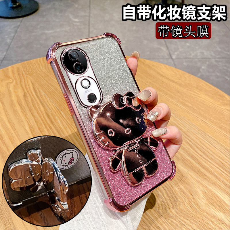 VivoV40pro手机壳全包防摔支架