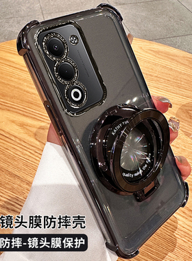 适用oppoA6i手机壳0PP0a6i保护壳5G硅胶套带镜头膜全包防摔PKW120透明软壳opopA6i男女带支架四角防摔高级感