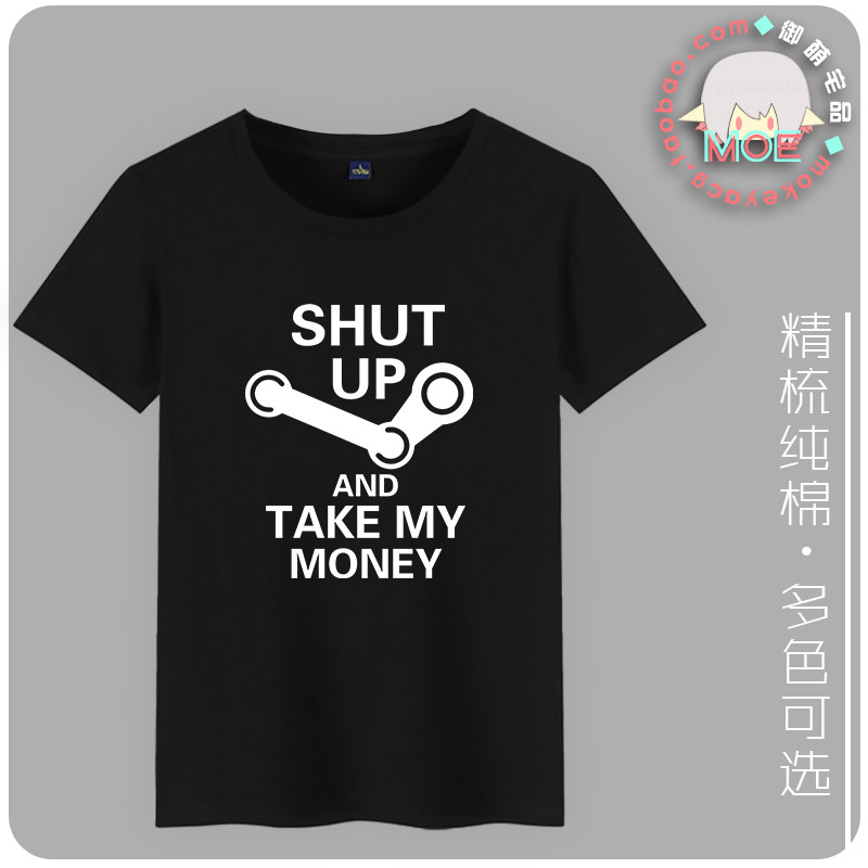 STEAM 游戏 G胖的微笑 恶搞 长袖短袖纯棉T恤文化衫