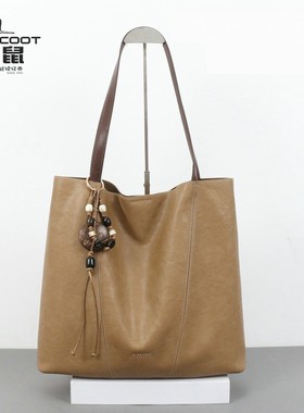 BANDICOOT袋鼠女包软皮托特包女2025新款大容量单肩包串珠通勤包