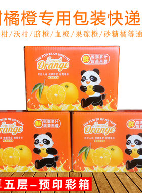 橙子包装箱水果快递纸箱脐橙沃柑血橙椪柑橙子耙耙柑包装盒10斤装