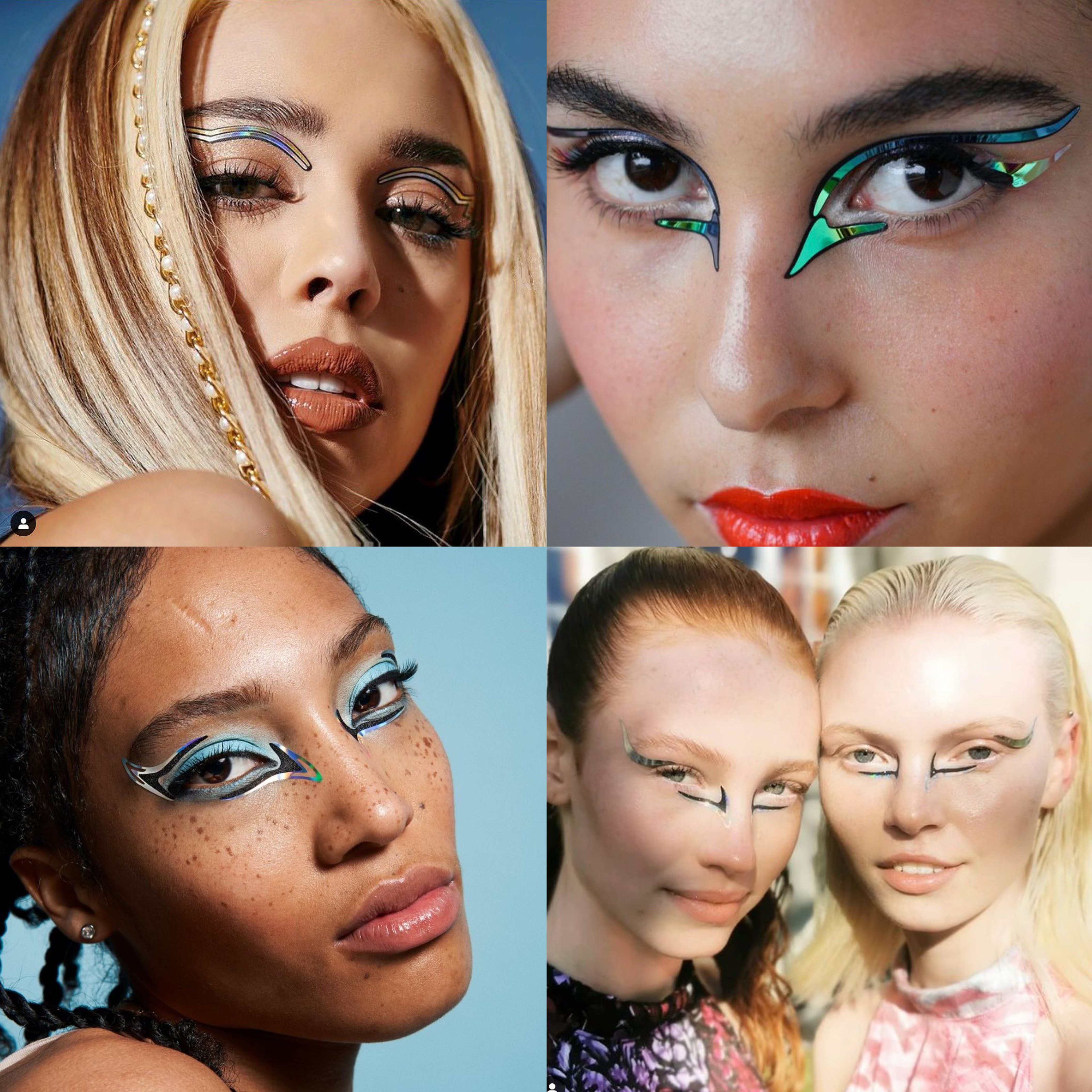 双色勾边Face Lace镭射贴纸镂空银色化妆师眼妆贴纸创意妆未来感,彩妆/香水/美妆工具,化妆/美容工具,淘宝优惠券,粉丝福利购,淘宝优惠卷