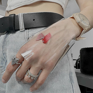 调色手套PVC皮革面料化妆师剧组专业工具便携拆卸国外欧美同款