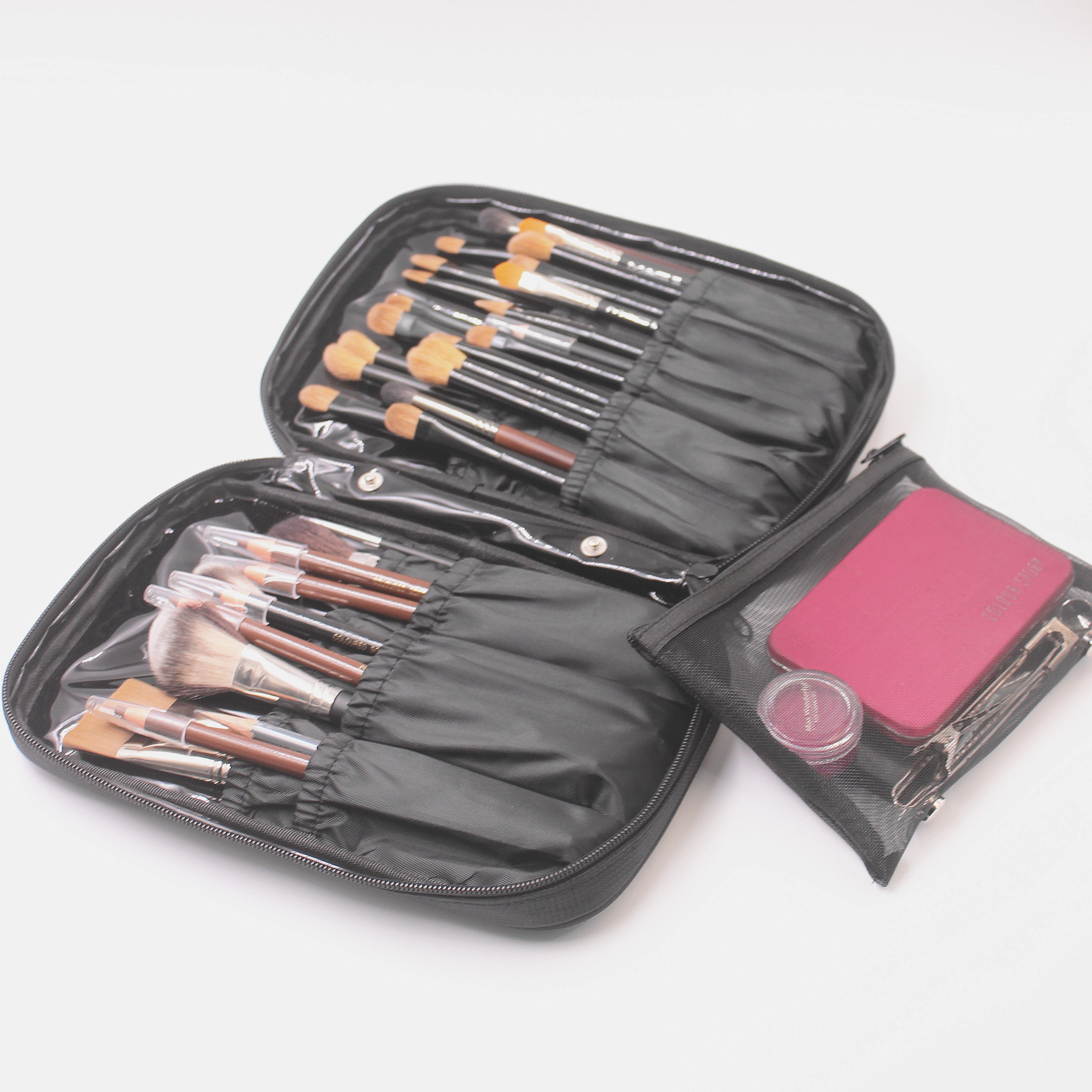 【升级版】三层大容量防水耐用便携化妆刷包PVC内衬牛津面料耐脏,彩妆/香水/美妆工具,化妆/美容工具,淘宝优惠券,粉丝福利购,淘宝优惠卷