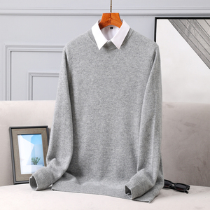 420克双股加厚半高领羊绒衫 迪瑞羊100%山羊绒男士毛衣内搭新款