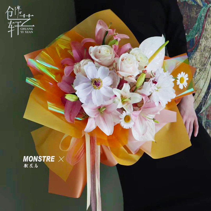 모닝 미스트 무광택 OPP 단색 단색 꽃다발 포장지 꽃 포장지 꽃 무광택 방수 무광택 종이