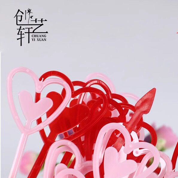 塑料花插卡片夹贺卡夹子