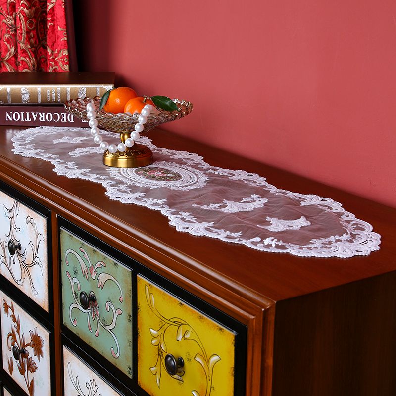 蕾丝餐垫镂空刺绣杯碗盘垫隔热盘法式浪漫床头柜茶几装饰饭桌旗