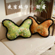 复古风蝴蝶抱枕氛围感绒质异形腰靠垫客厅沙发车载绒面轻奢新款