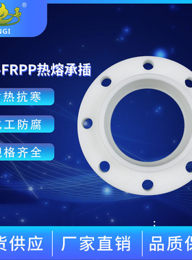 厂家供应白色pp/frpp热熔承插法兰防腐耐酸碱化工管道管件