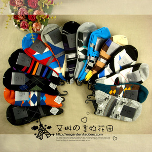 8双包邮 秋冬正品鹿人 雅致深色 男士正装袜 精梳纯棉 全棉袜子