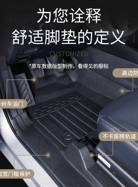 TPE脚垫适用于09-14款Toyota普锐斯 Prius ZVW30系右舵耐磨防水