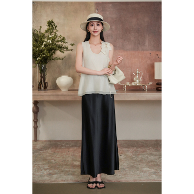 NIXNIA 弹力腰头缎面垂感鱼尾半身裙女 NGD2FSW034