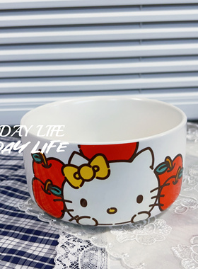 外贸尾货 HelloKitty餐具陶瓷碗  KT泡面碗大号拌饭碗可爱家用