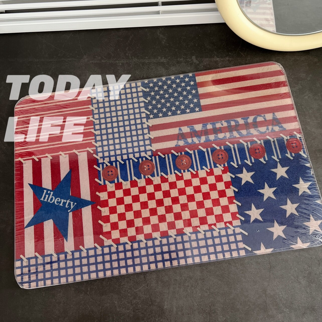 美式图案出口钢化玻璃砧板抗菌玻璃切菜板案板切水果宝宝辅食板