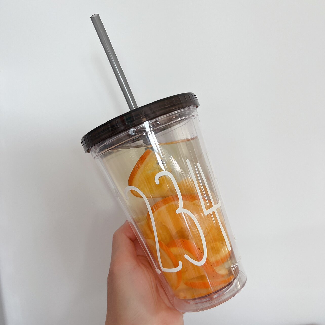 简约party杯果汁杯夏日冷饮杯双层微保冷吸管杯随手杯星冰乐杯