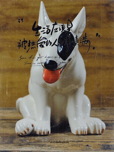 泰国手工新居陶瓷手绘动物存牛头梗犬狗狗储蓄罐家居摆件礼钱罐