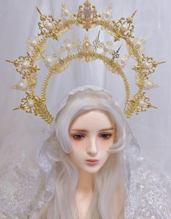 光环头箍Lolita头冠圣母光环diy手作发冠发饰cosplay新娘走秀摄影