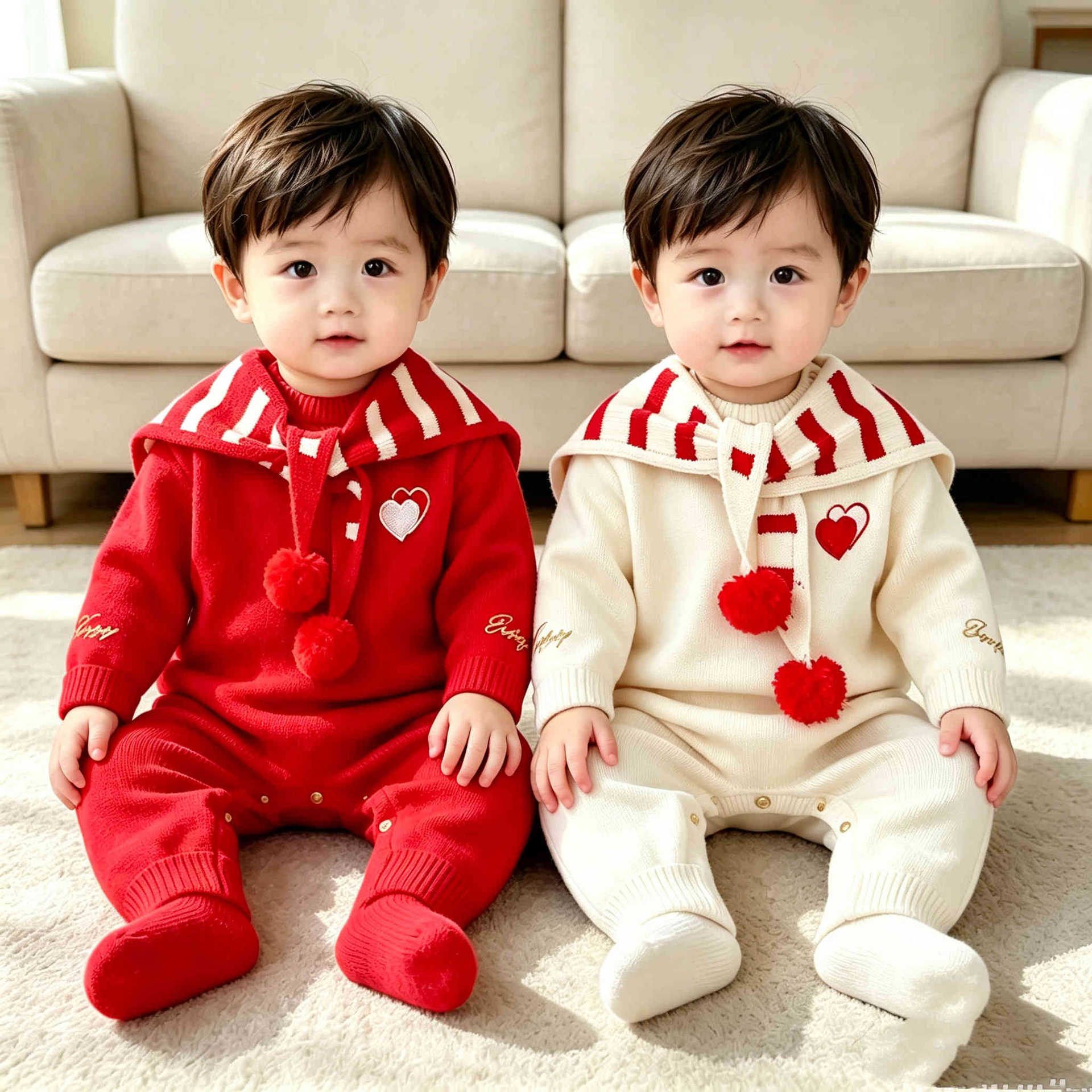 婴幼儿新款喜庆衣服春秋季小月龄