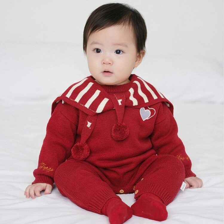 冬季婴儿连体衣满月宝宝衣服