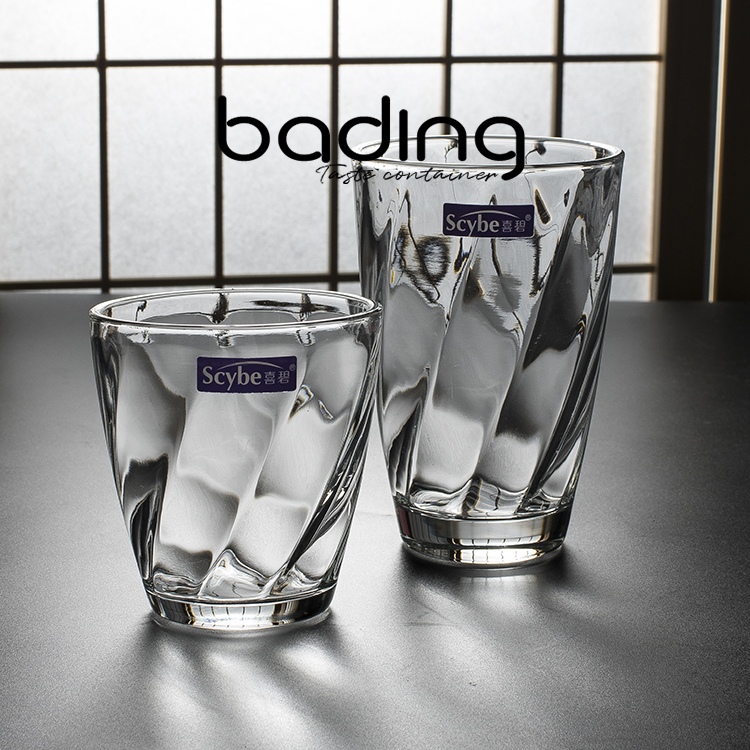 斜旋纹玻璃杯家用无盖创意可爱茶杯彩色牛奶杯透明喝水杯杯子套装,餐饮具,玻璃杯,淘宝优惠券,粉丝福利购,淘宝优惠卷