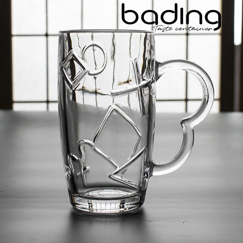 新品高颜值无铅高透亮大容量把手防烫杯啤酒碳酸饮料冷热通用水杯,餐饮具,玻璃杯,淘宝优惠券,粉丝福利购,淘宝优惠卷
