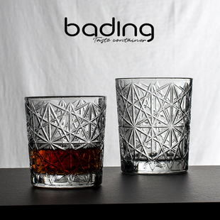 进口产品欧式经典黄金比例线条加冰威士忌通用水杯无铅玻璃饮料杯