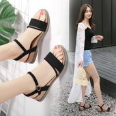 学生百搭罗马鞋 平底鞋 时尚 低跟女士沙滩鞋 潮 凉鞋 孕妇鞋 女2026夏季