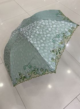 天堂伞3643E锦绣彩蝶防紫外线伞铅笔伞油画风复古风太阳伞小清新