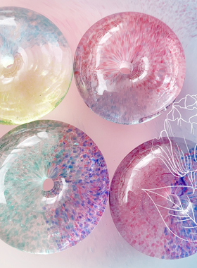 日本进口北海道北一硝子超美工匠手作玻璃糖果色彩虹色香立