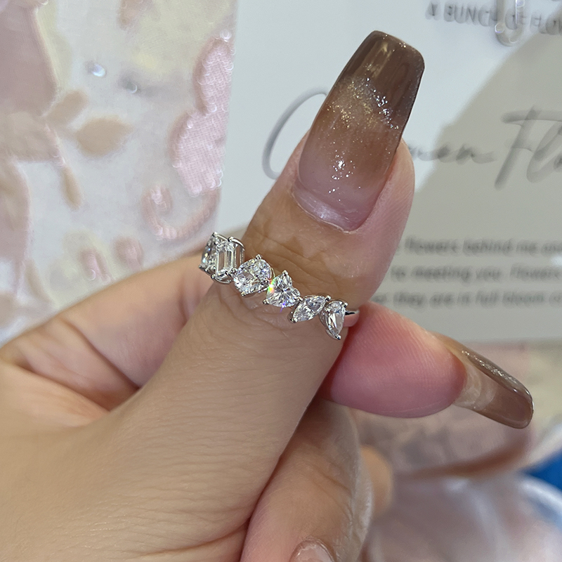 异形钻石拼接排钻排戒女