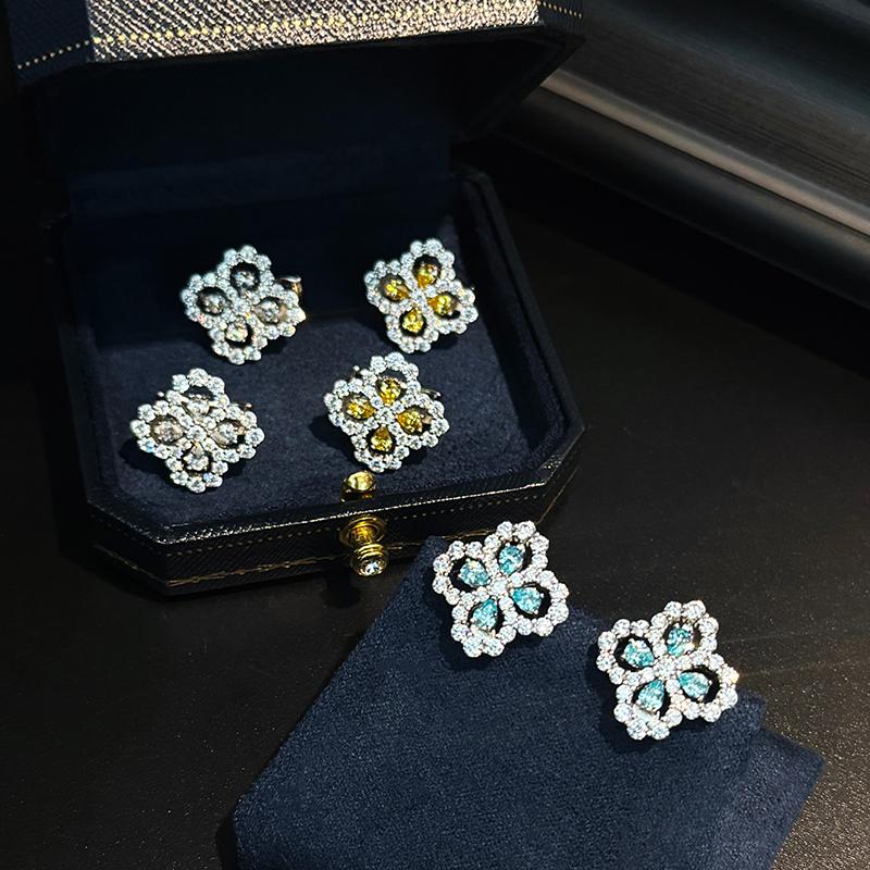 对标高级定制LOOP耳钉满钻