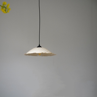 侘寂风东巴纸手工吊灯茶灯 茶室构树纸浆吊灯