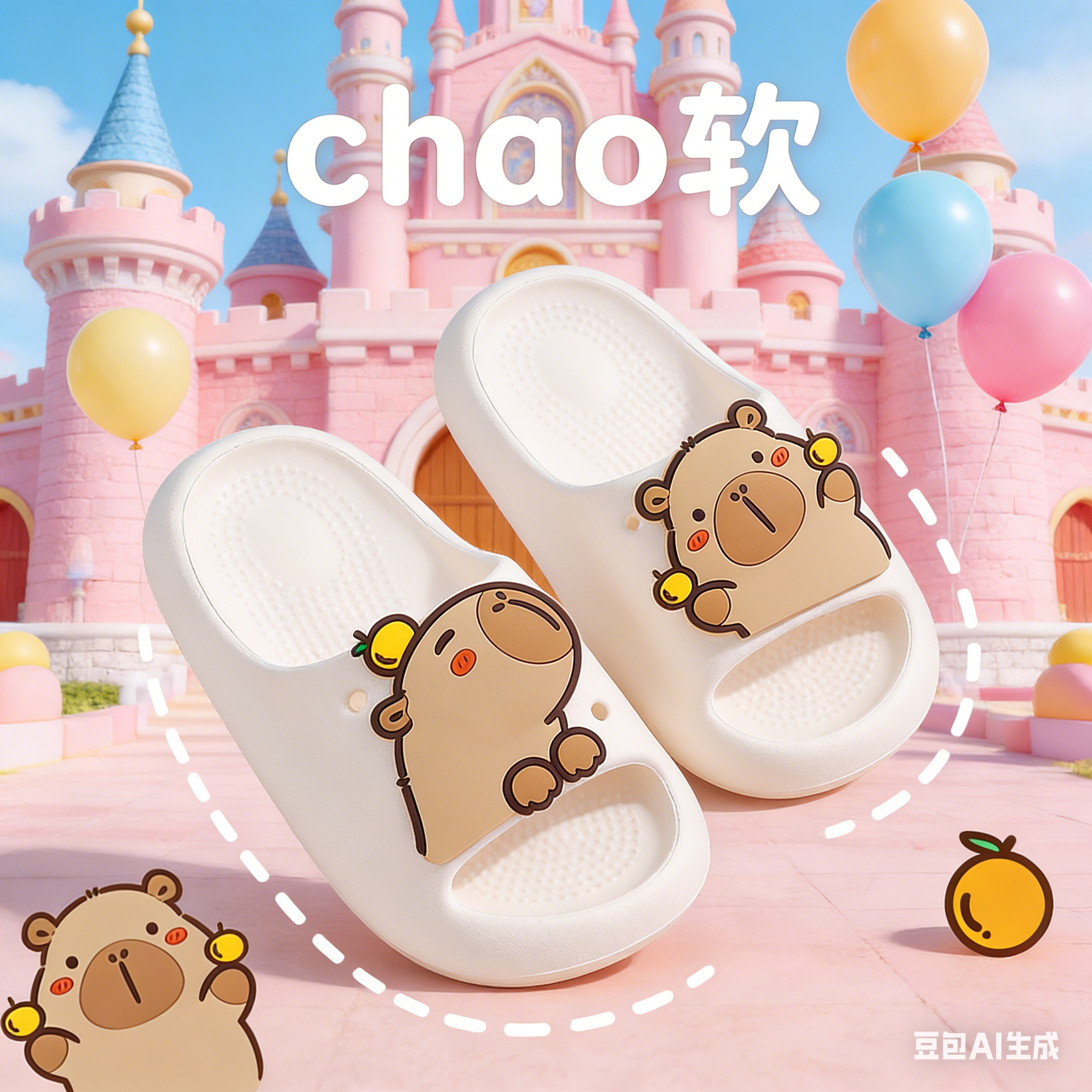 卡皮巴拉儿童拖鞋女童男童女孩防滑卡通可爱夏季洗澡亲子居家凉拖,童鞋/婴儿鞋/亲子鞋,儿童凉拖鞋,淘宝优惠券,粉丝福利购,淘宝优惠卷