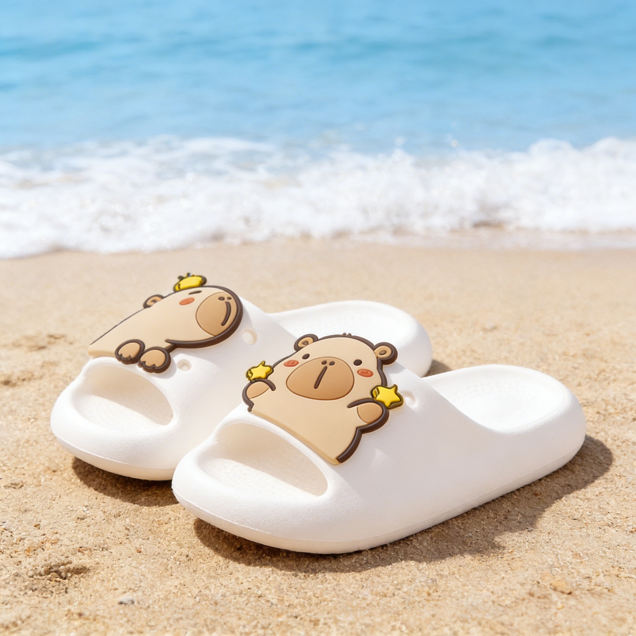卡皮巴拉儿童拖鞋女童男童女孩防滑卡通可爱夏季洗澡亲子居家凉拖,童鞋/婴儿鞋/亲子鞋,儿童凉拖鞋,淘宝优惠券,粉丝福利购,淘宝优惠卷