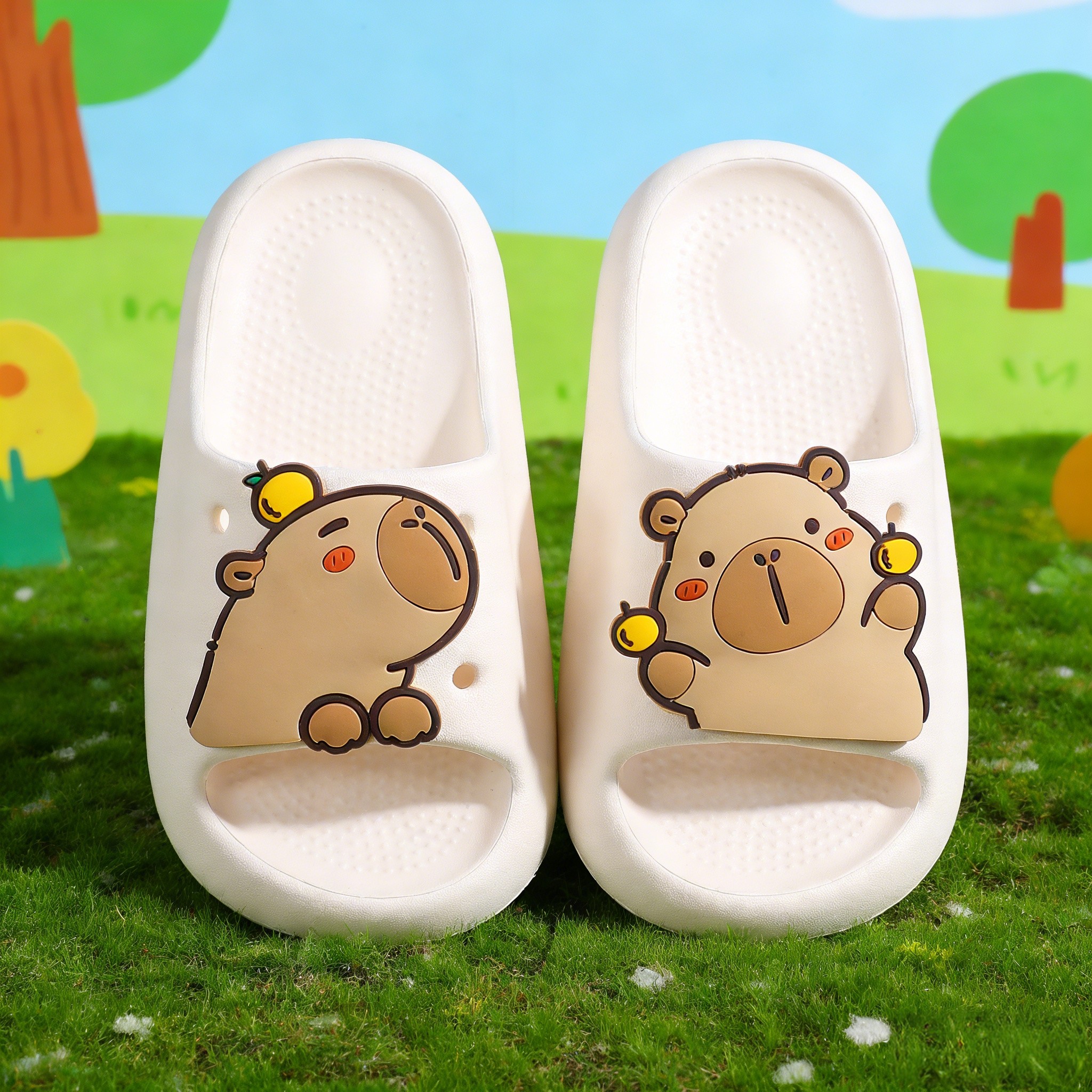 卡皮巴拉儿童拖鞋女童男童女孩防滑卡通可爱夏季洗澡亲子居家凉拖,童鞋/婴儿鞋/亲子鞋,儿童凉拖鞋,淘宝优惠券,粉丝福利购,淘宝优惠卷