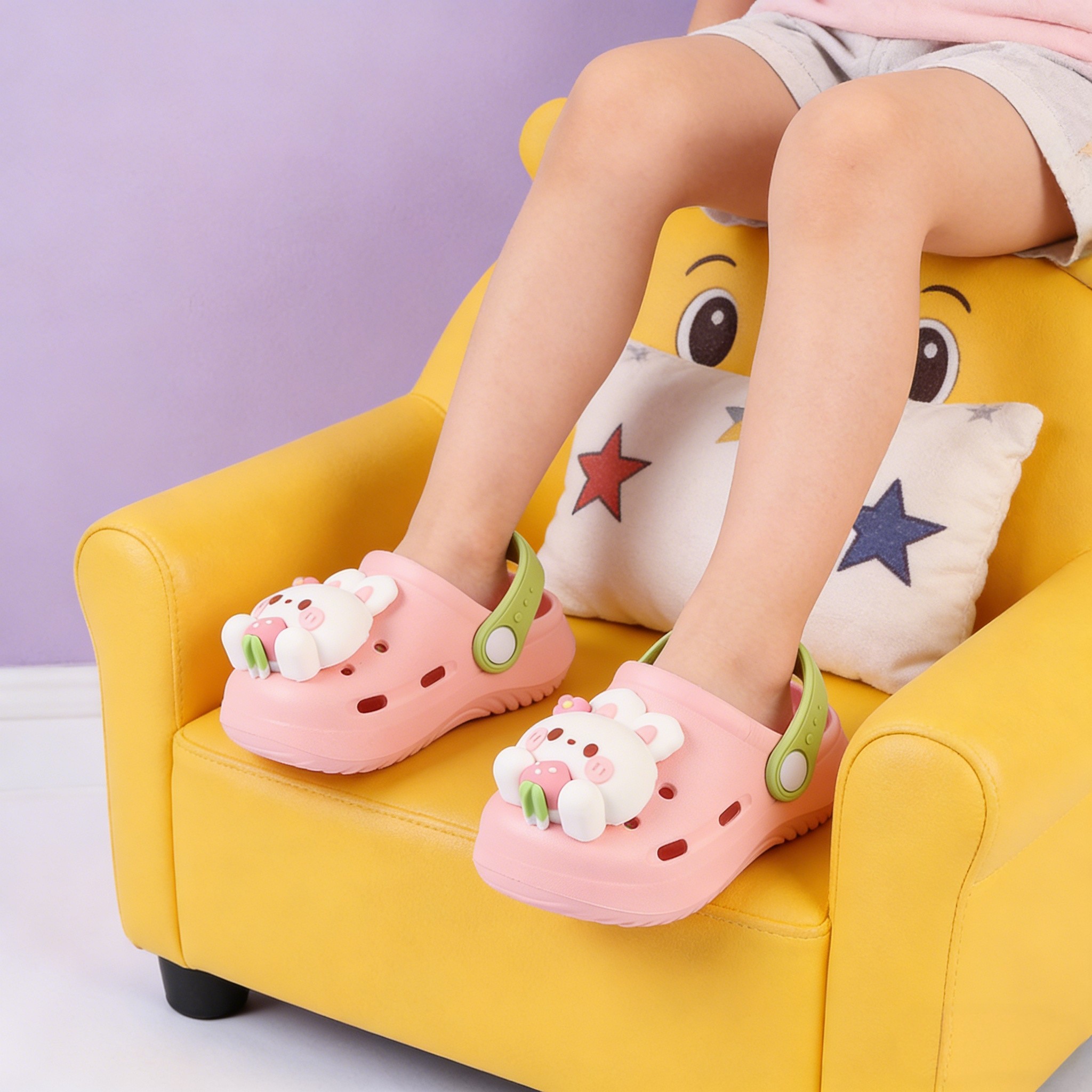 草莓兔儿童拖鞋男女童女孩防滑夏季室内洗澡可爱卡通家居沙滩凉拖,童鞋/婴儿鞋/亲子鞋,儿童凉拖鞋,淘宝优惠券,粉丝福利购,淘宝优惠卷