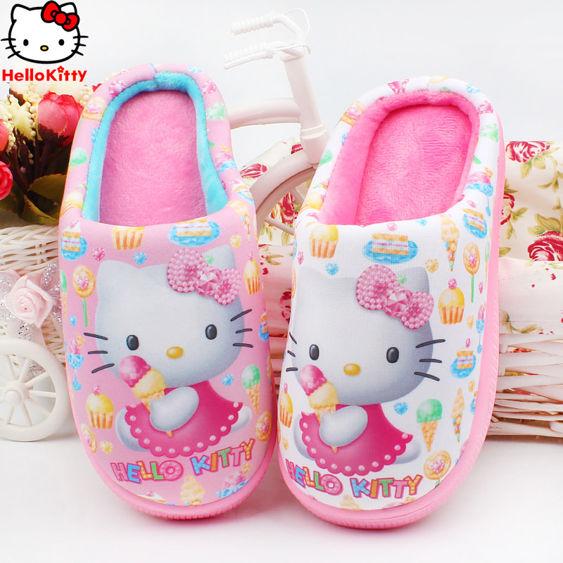 Pantoufles enfants en autre HELLO KITTY pour hiver - semelle autre - Ref 1011833 Image 1