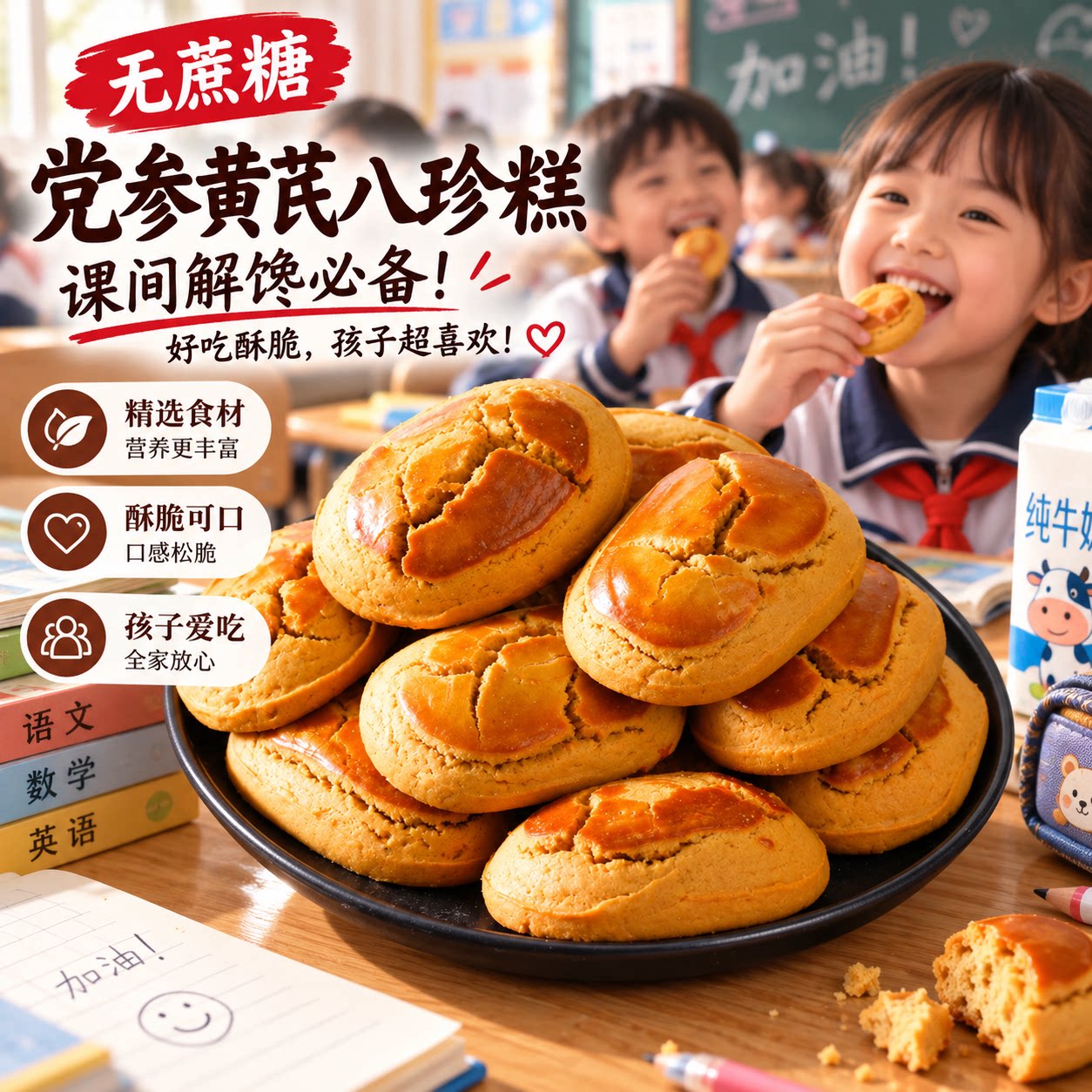 课间顶饿无蔗糖猴头菇黄芪党参图片