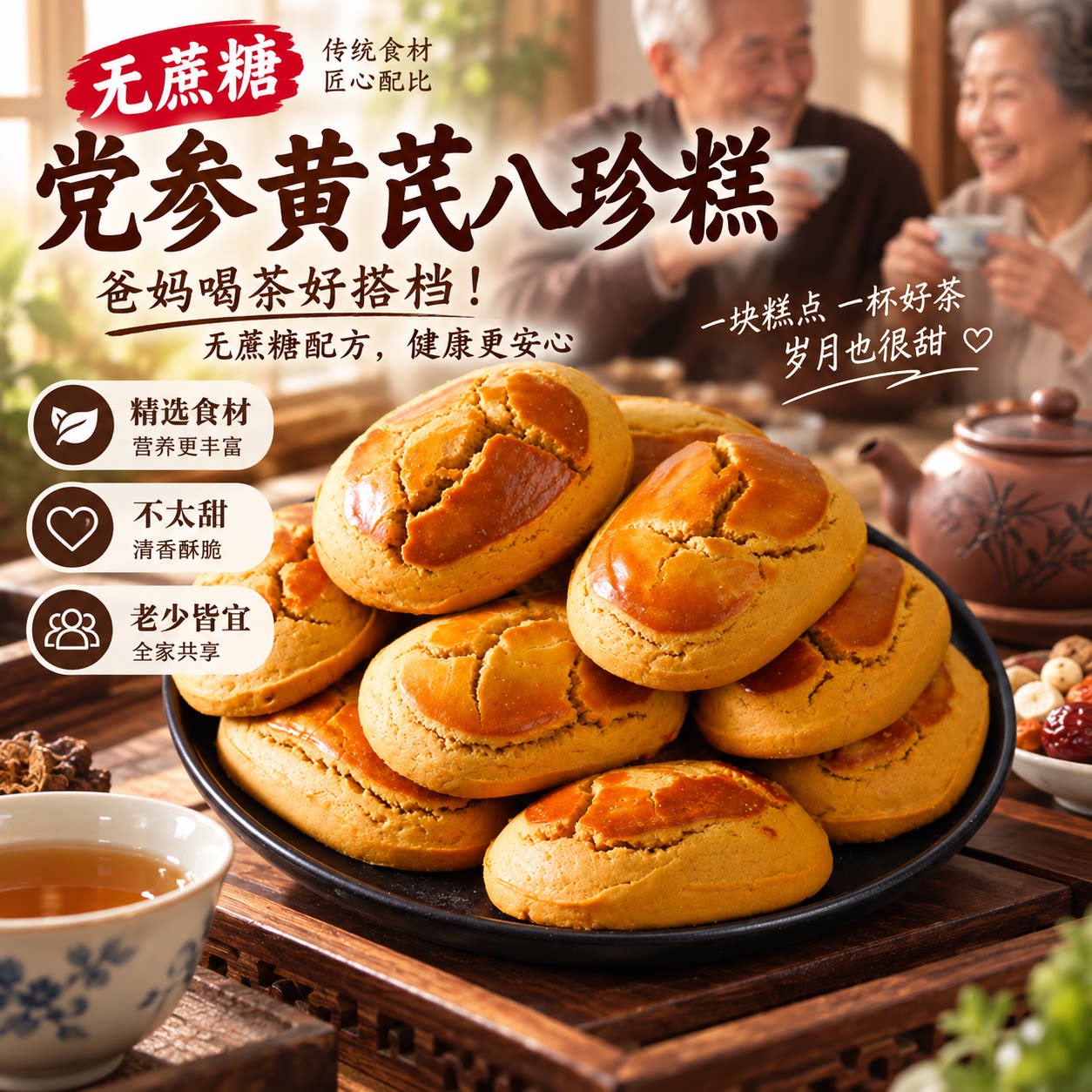 茶点便携无蔗糖猴头菇黄芪党参图片