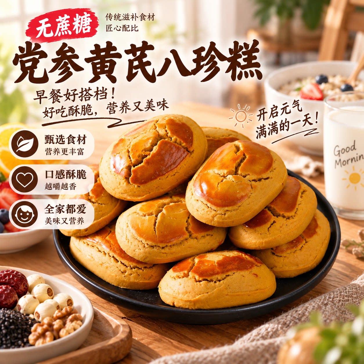 搭配早餐无蔗糖猴头菇黄芪党参图片