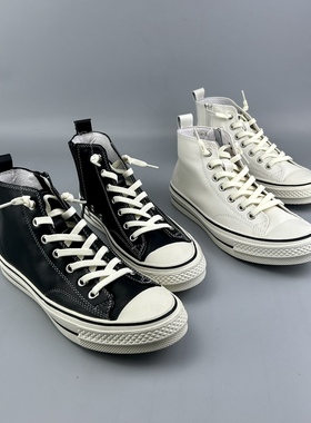 D家鞋库 A136牛皮拉链短筒女款休闲鞋 高帮板鞋 很好穿经典款推荐